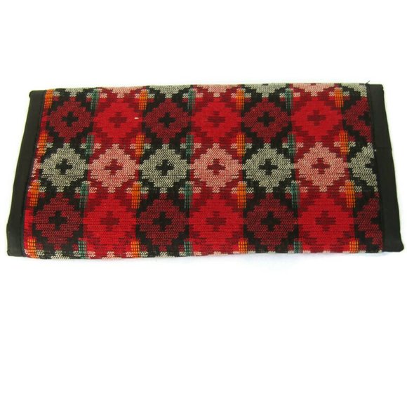 NEW ~ Womens Wallet Boho Hippie Handmade in Nepal Snap Stud Close 21cm x 11cm - Picture 4 of 6